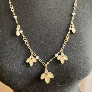 Gold, Pearl and glass pendant necklace by Lia Sophia